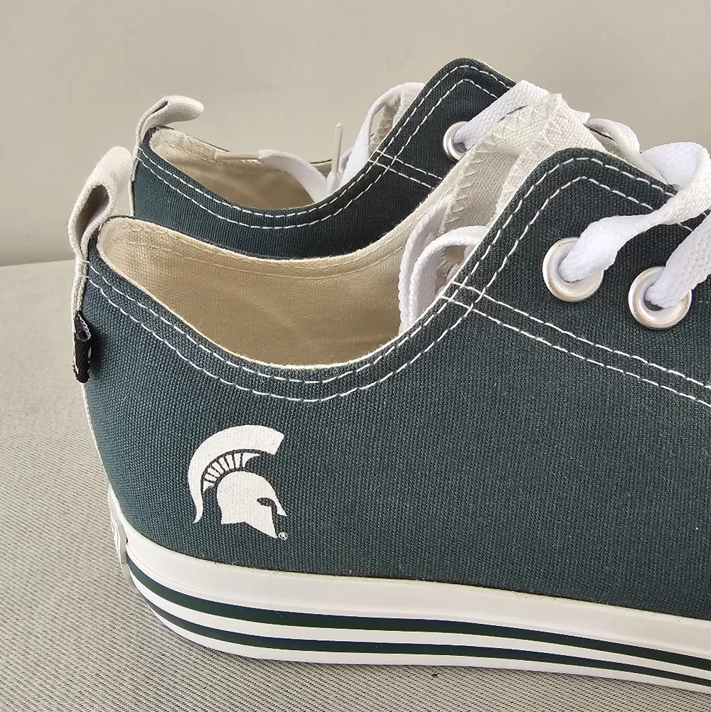 SKICKS Unisex Green Michigan State Spartans Low Top Shoes